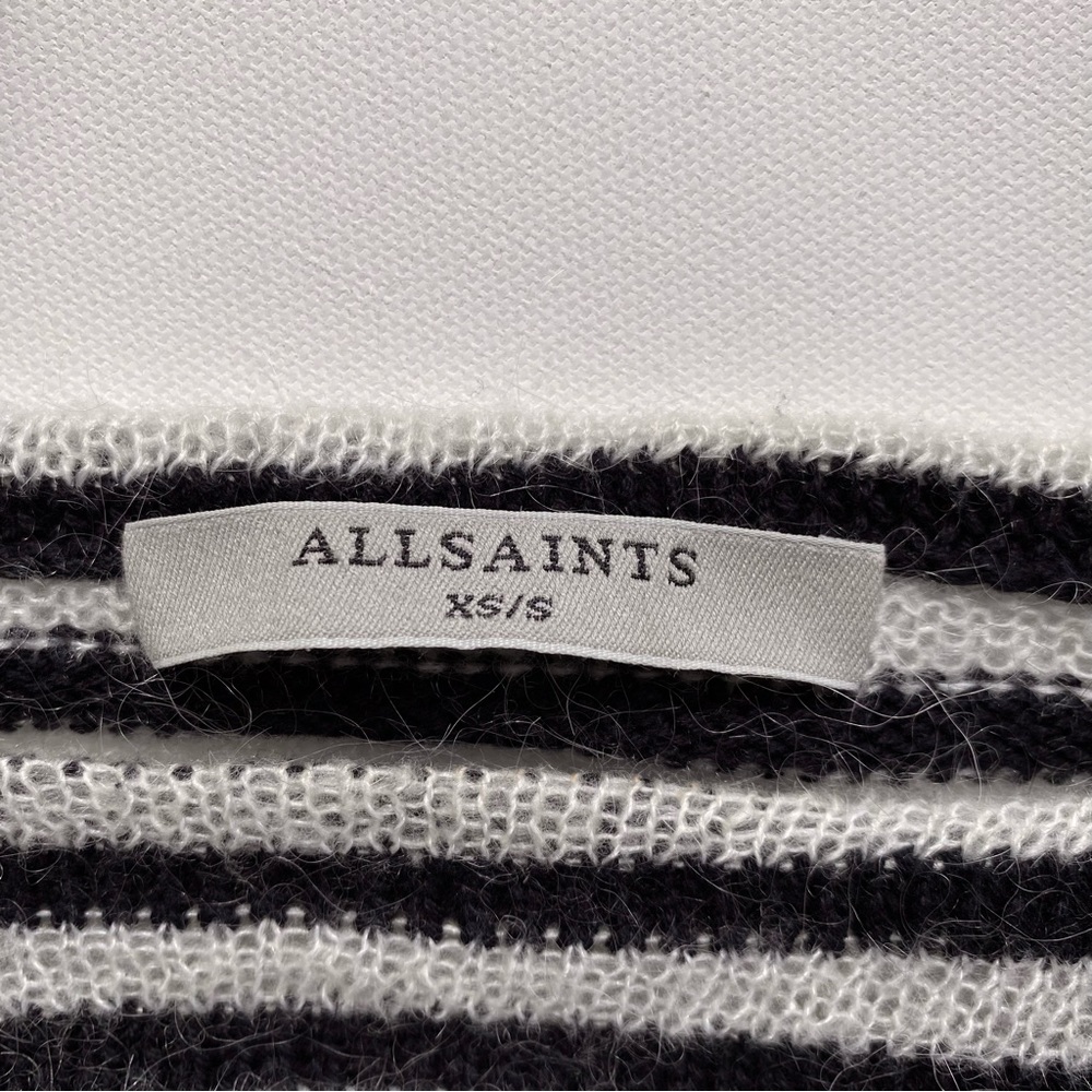 All Saints Black and White Striped Sweater - Picture 8 of 10